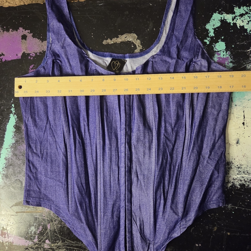 Women's Purple Corset Top - Picture 5 of 11